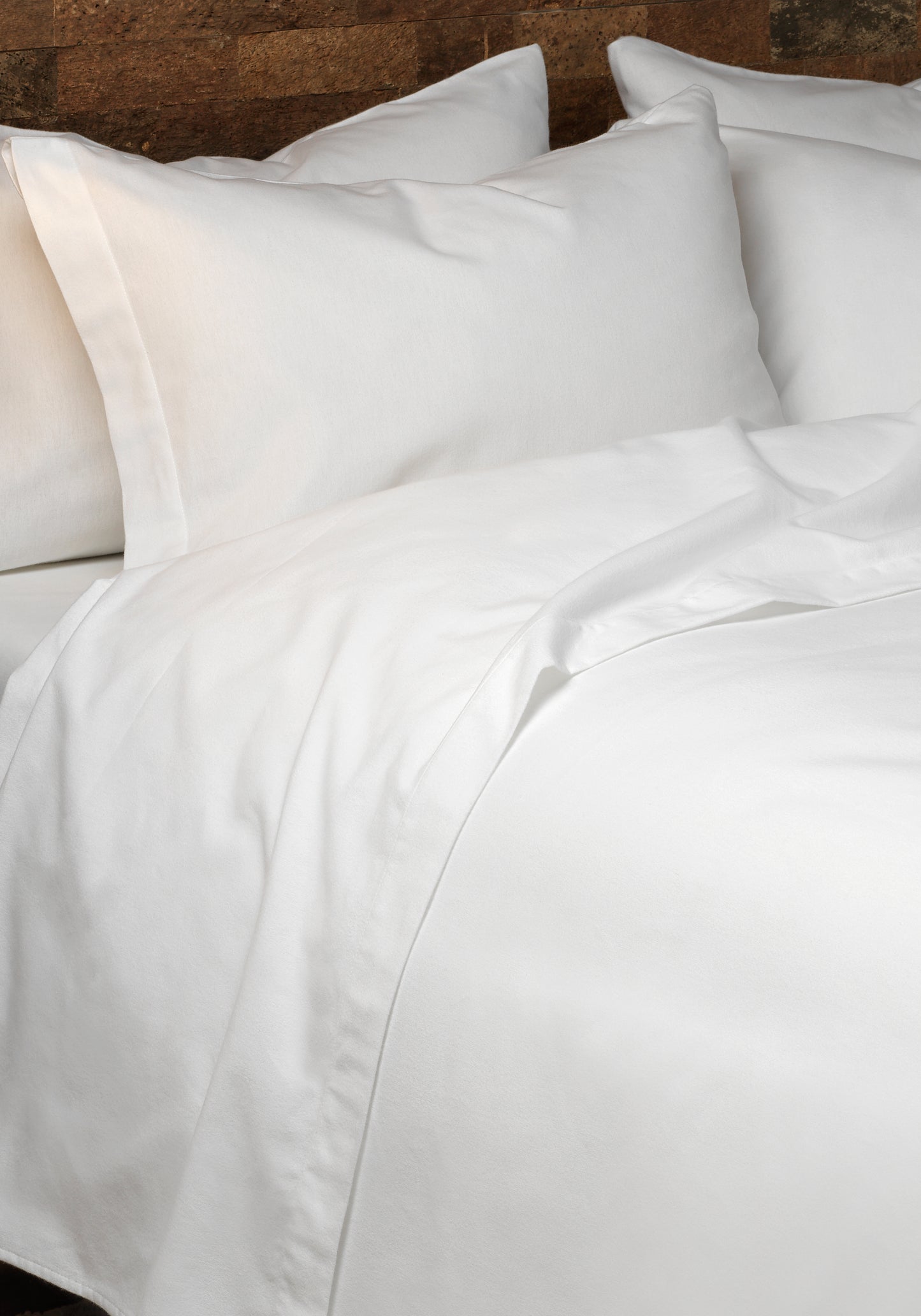 White Brushed Cotton Plain Bedding Bundle